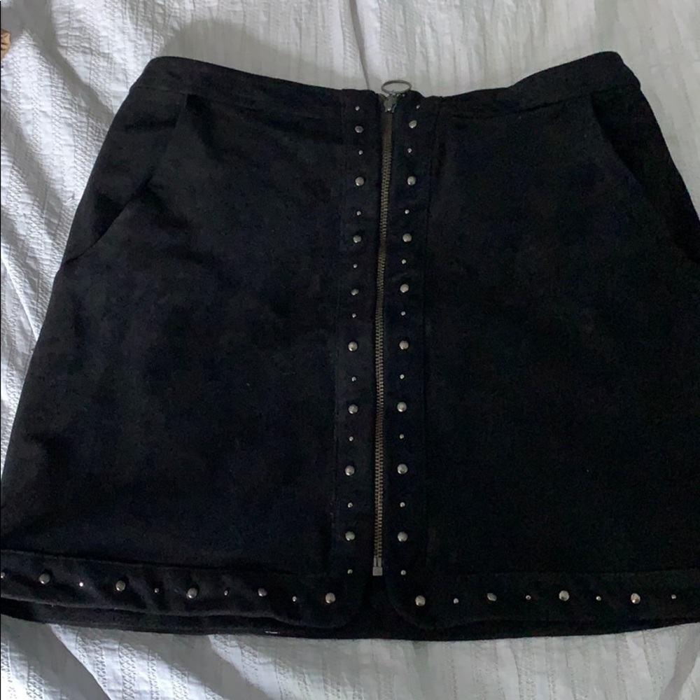 Suade mini skirt